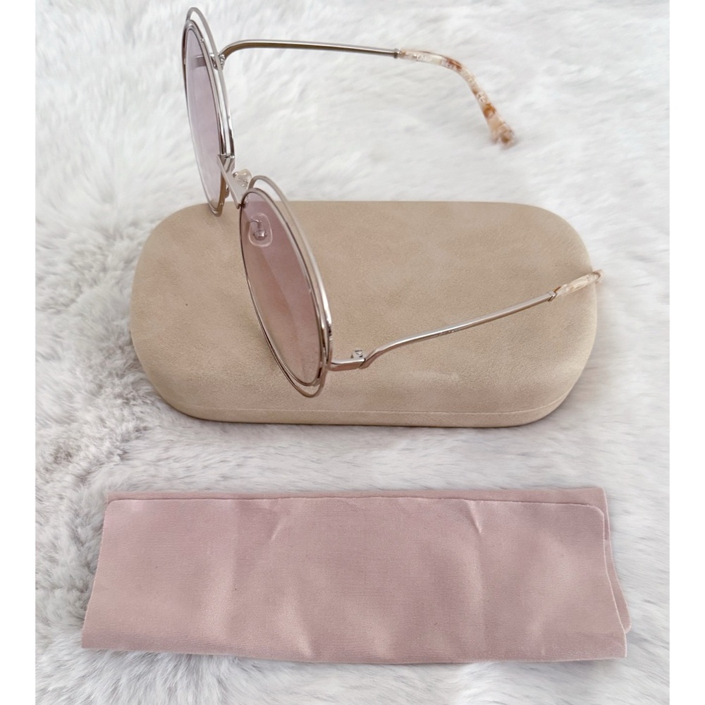 CHLOÉ Carlina Oversize Round Metal Sunglasses - Picture 5 of 8